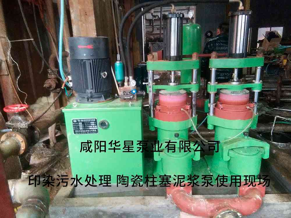 印染污水處理廠使用YBH300-40節(jié)能柱塞泥漿泵客戶案例